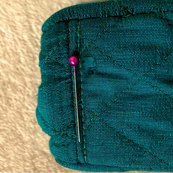 Vintage Star of Saigon Emerald Green Handwoven Raw Silk Purse - Picture 14 of 16